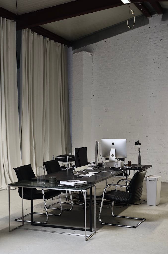 Conference room with modern gadgets in office